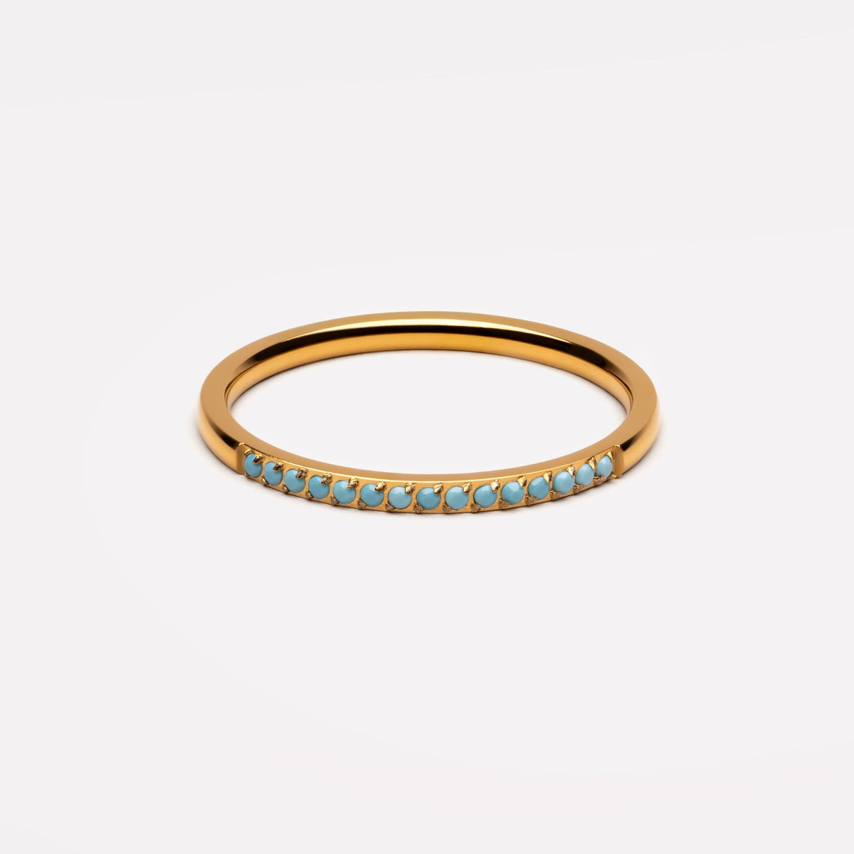 Anillo fino de turquesa