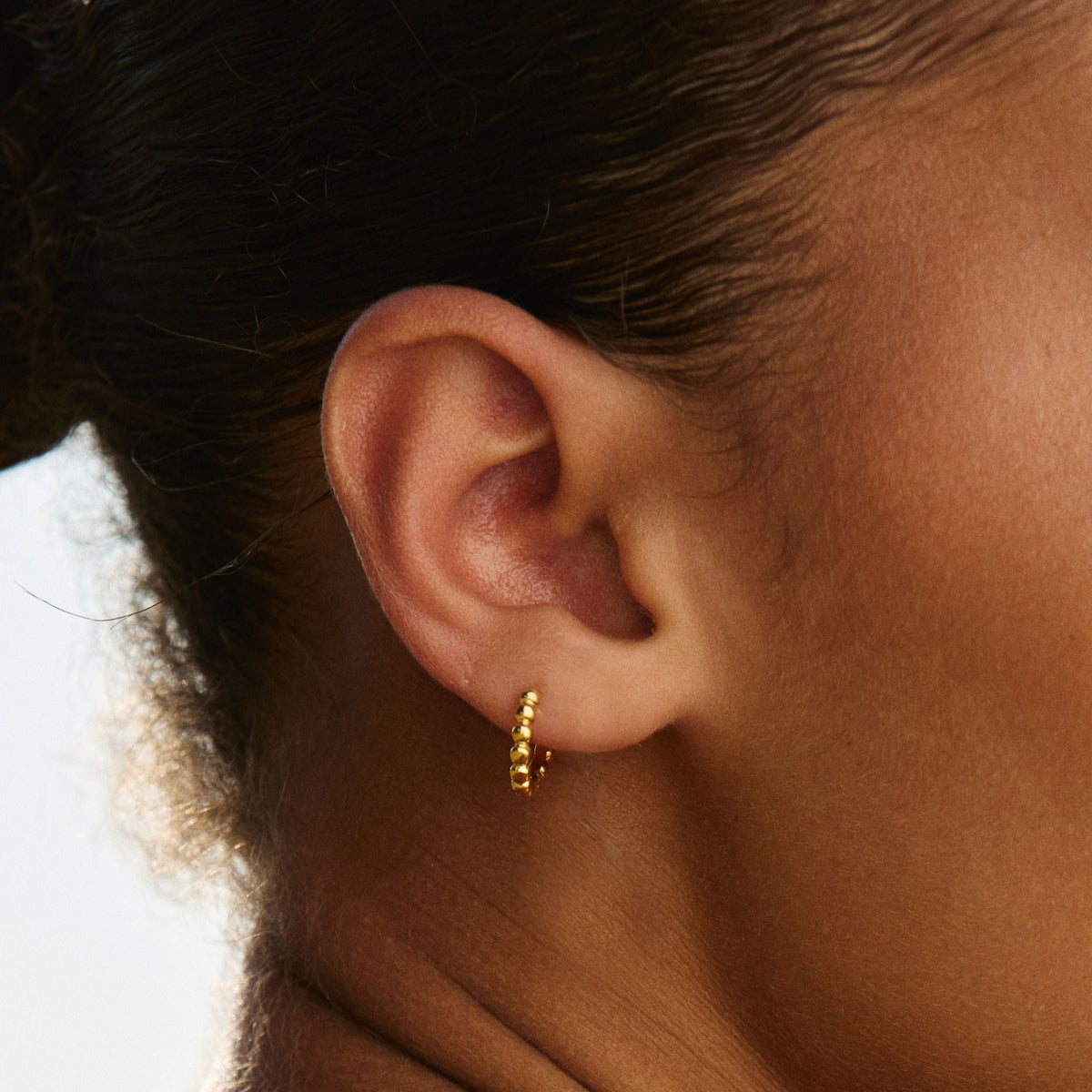 Pendientes de aro con cuentas