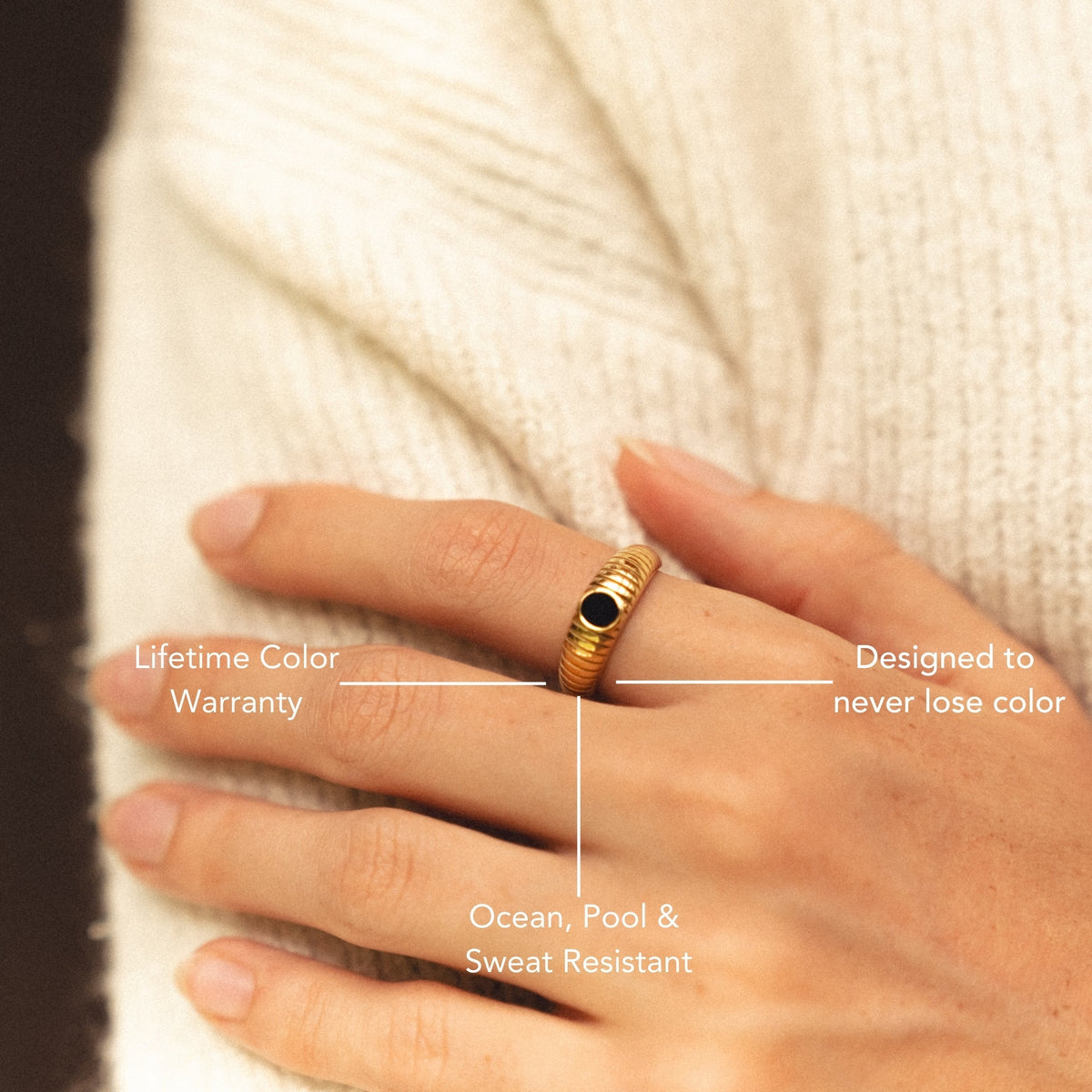 “Seseh” Onyx Ring
